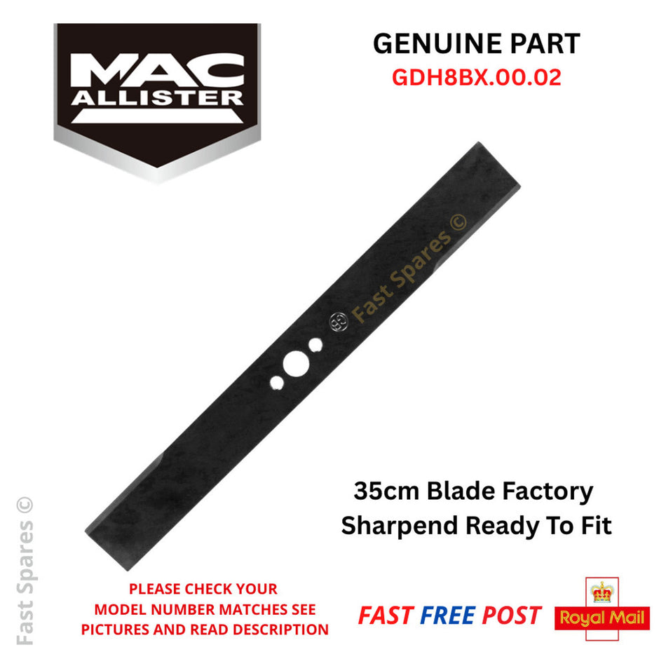 Mac Allister MCB1018HVM  GENUINE 35cm Cutting Blade GDH8BX.00.02 FAST UK POST
