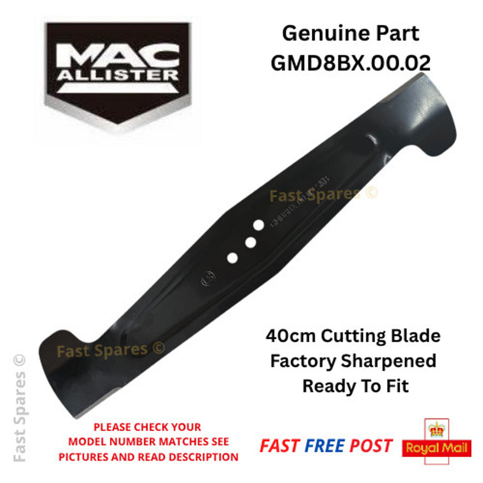 Mac Allister MLM3640-Li GENUINE Lawnmower 40cm Cutting Blade GMD8BX.00.02 FAST UK POST