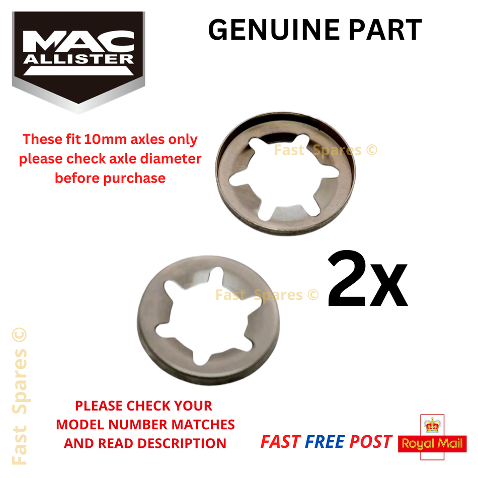 10mm Front wheel securing star washer 1 pr