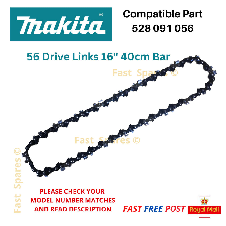 Makita Models: DUC405&nbsp; DUC405Z&nbsp;Replacement Chainsaw Chain 56 Drive links 40cm Bar