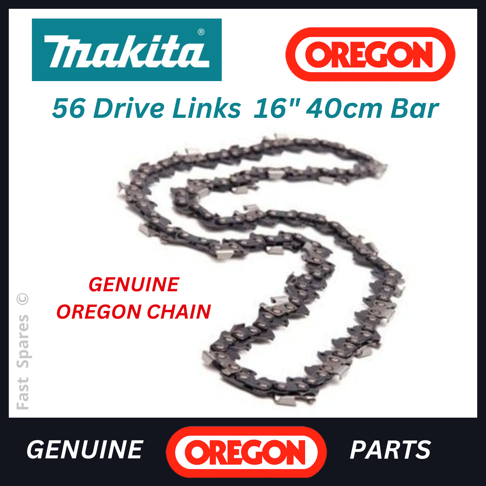 Makita UC4020A GENUINE OREGON Chainsaw Chain 56 Drive links 40cm Bar FAST POST