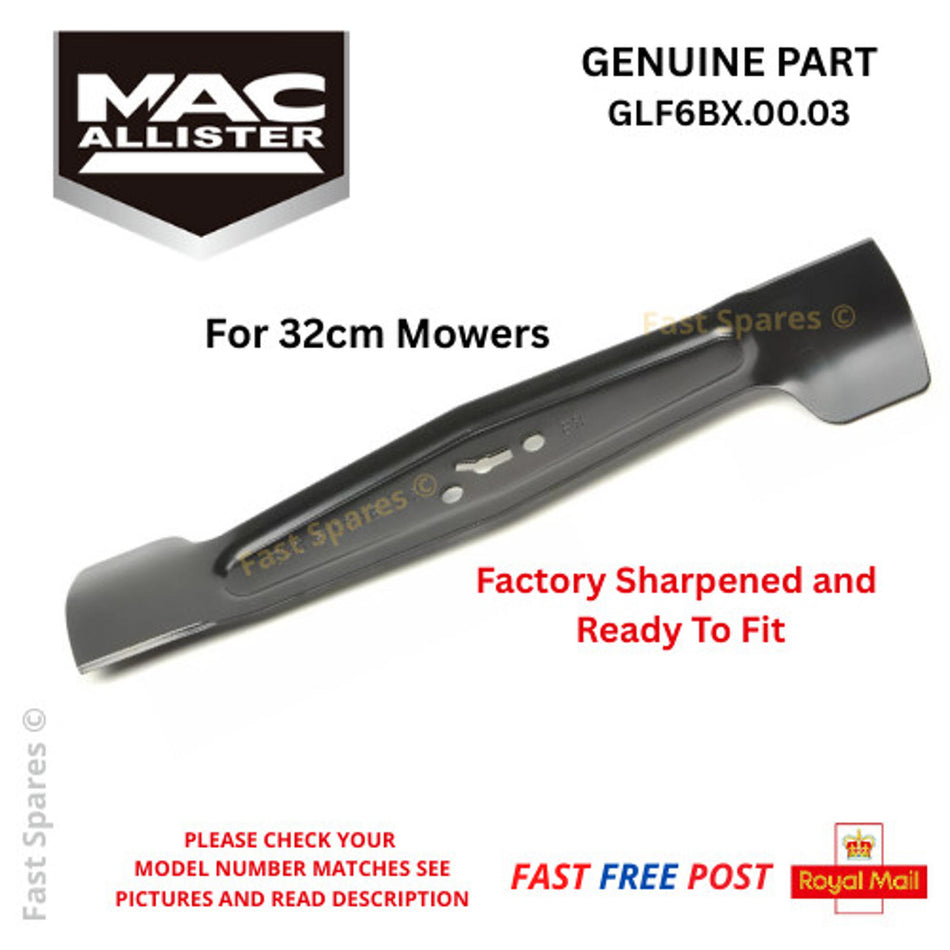 McAllister MLM18-Li-2  Lawnmower 32cm Metal Cutting Blade GENUINE PART FAST POST