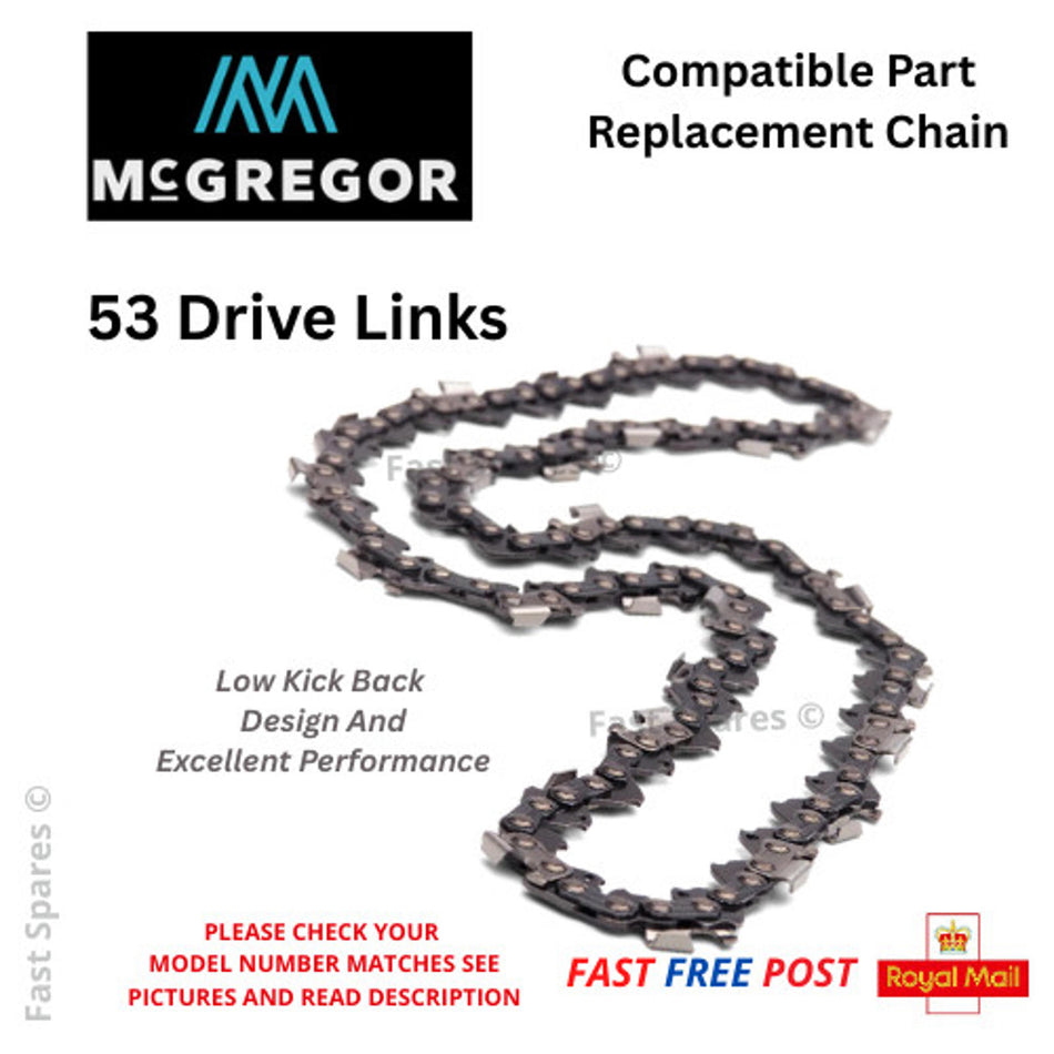 McGregor CS1935S Argos Replacement Chainsaw Chain 53 Drive Links FAST POST