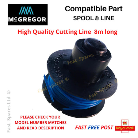 McGregor MCEGT1823 and MCEGT1825 Argos Models Cordless Trimmer Spool with  Line