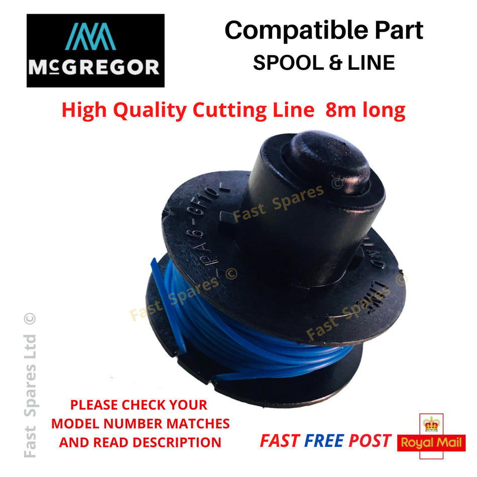 McGregor MCEGT1823 and MCEGT1825 Argos Models Cordless Trimmer Spool with  Line