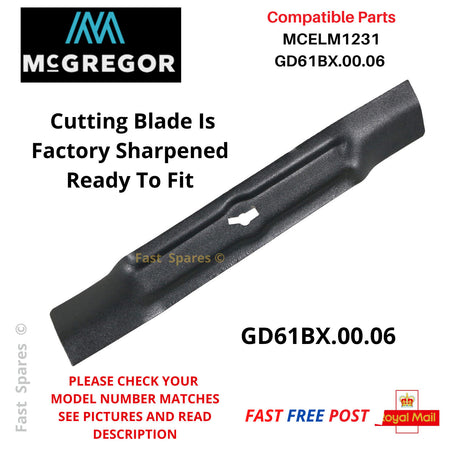 McGregor MCELM1231 Electric Lawnmower 31cm Cutting Blade Argos Code 449/7918