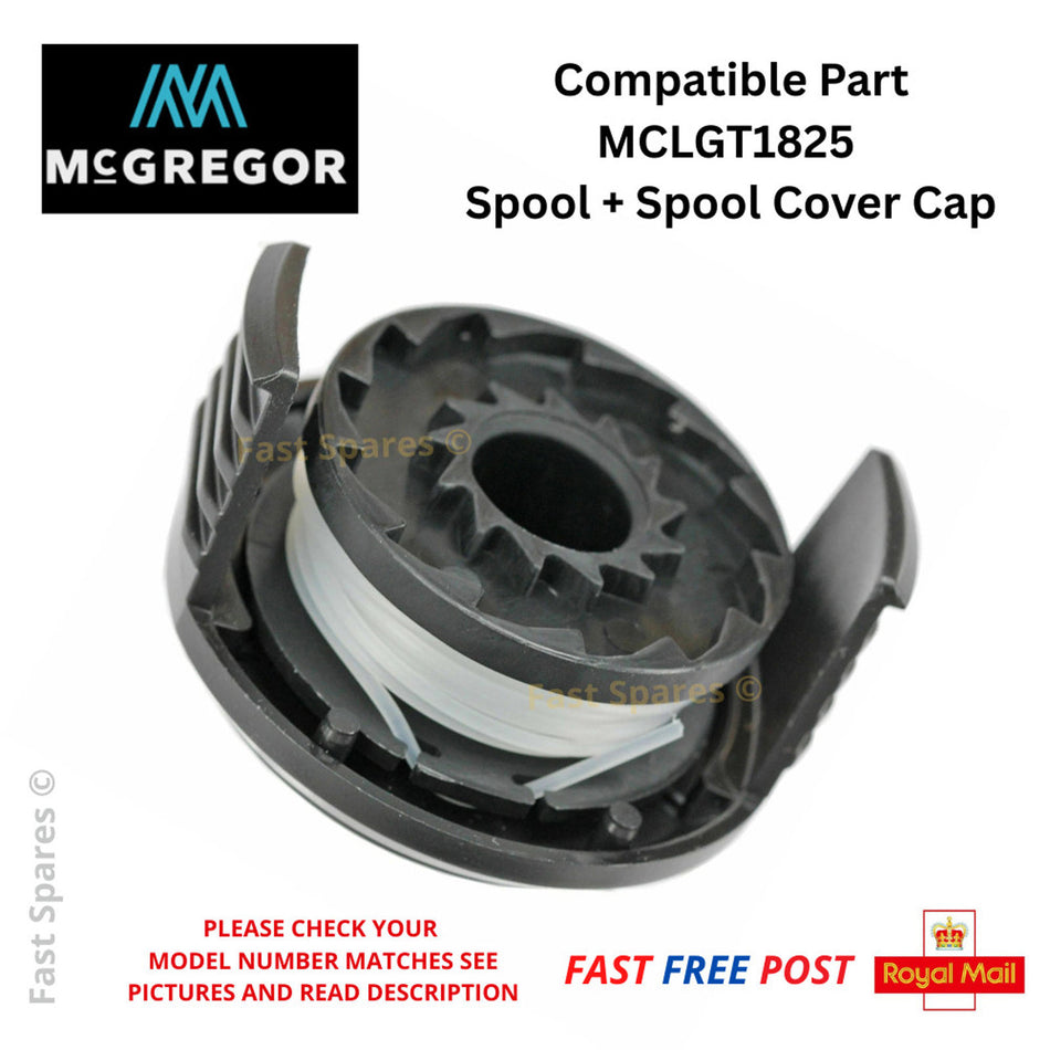 McGregor MCLGT1825 Argos Strimmer Trimmer Spool + Cover Cap FAST UK POST