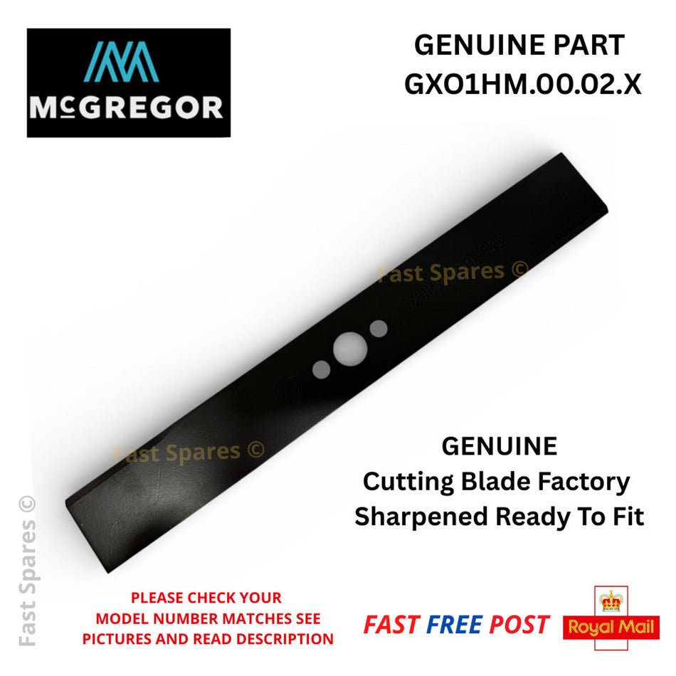McGregor MEH1430A Lawnmower GENUINE Replacement Blade GX01HM.00.02  FAST POST