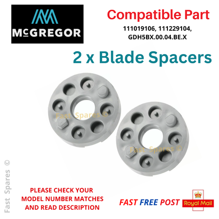 McGregor MEH1430A MEH1533A MEH1533M MEH1735A Lawnmower Blade Height Adjustment Spacers x 2