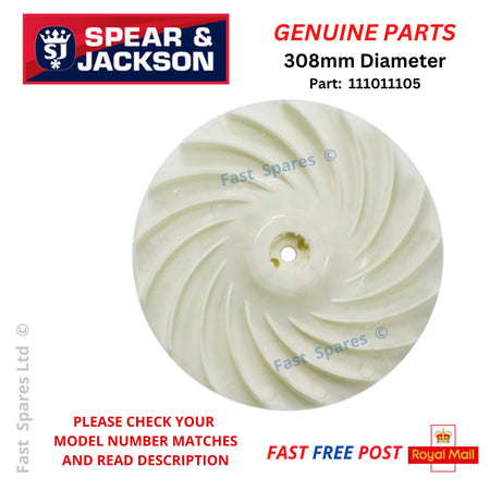 QUALCAST MEH1533 MEH1633 MEH1733R MEH1836 Impeller Fan Hover Mower FAST POST