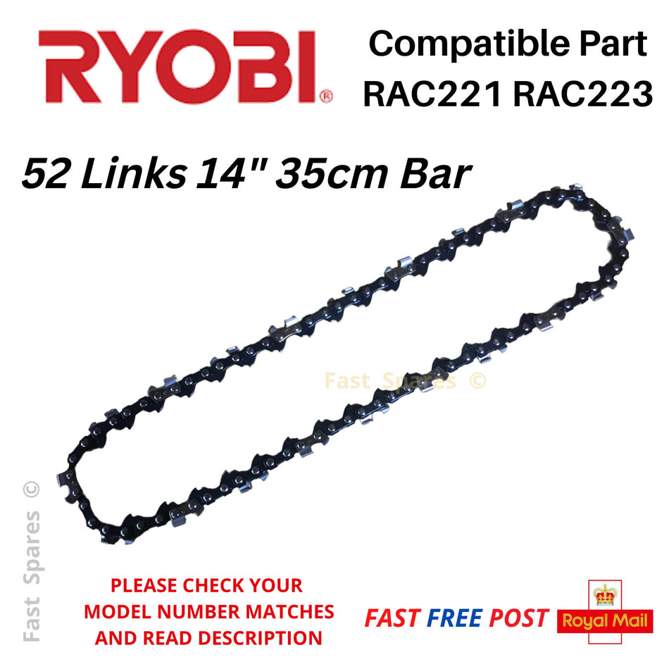 Ryobi  RCS 1935 RCS 1935B Replacement Chainsaw Chain 52 Drive Links FAST POST