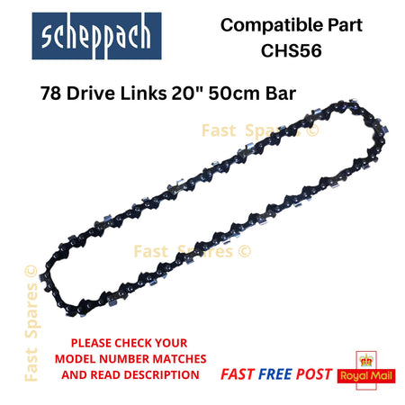 SCHEPPACH CSH56 Replacement Chainsaw Chain 78 Drive Links