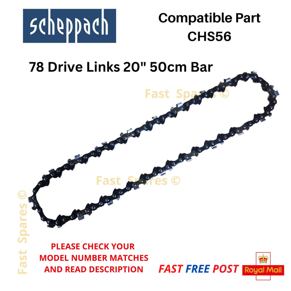 SCHEPPACH CSH56 Replacement Chainsaw Chain 78 Drive Links