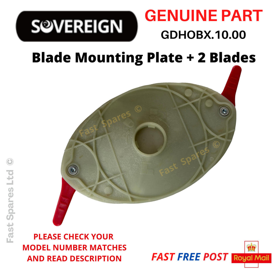 SOVEREIGN MEH29 (900w) MEH929&nbsp;MEH1129B Blade Mounting Disc + Plastic Blades