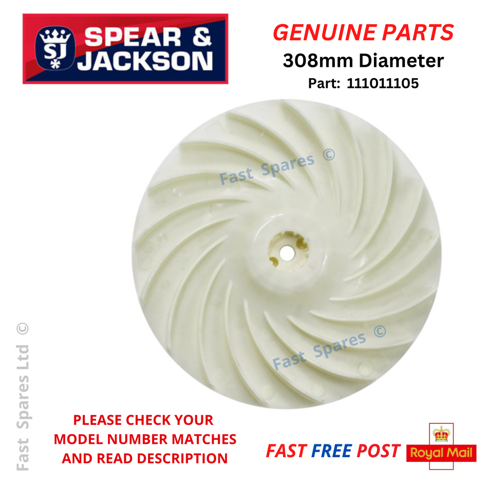 Spear & Jackson MEH1735AE S1733EH S1836EH Impeller Fan For Hover Mowers