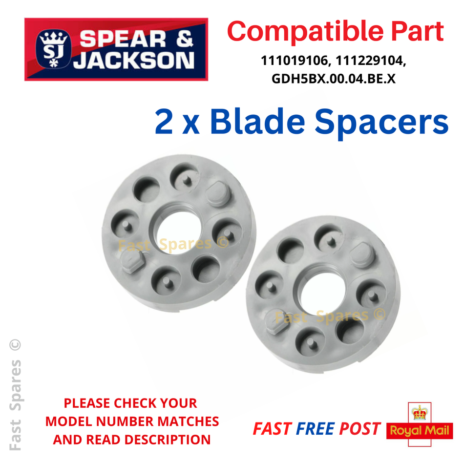 Spear & Jackson MEH1735AE S1733EH S1836EH Lawnmower 2 x Blade Height Adjustment Spacers
