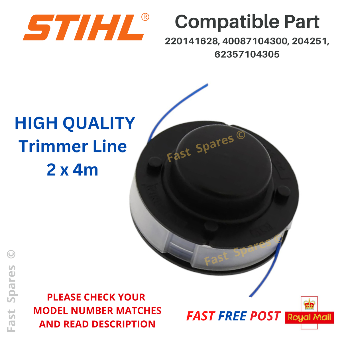 Stihl Spool for FSA56, FSE41, and FSE52 models. 