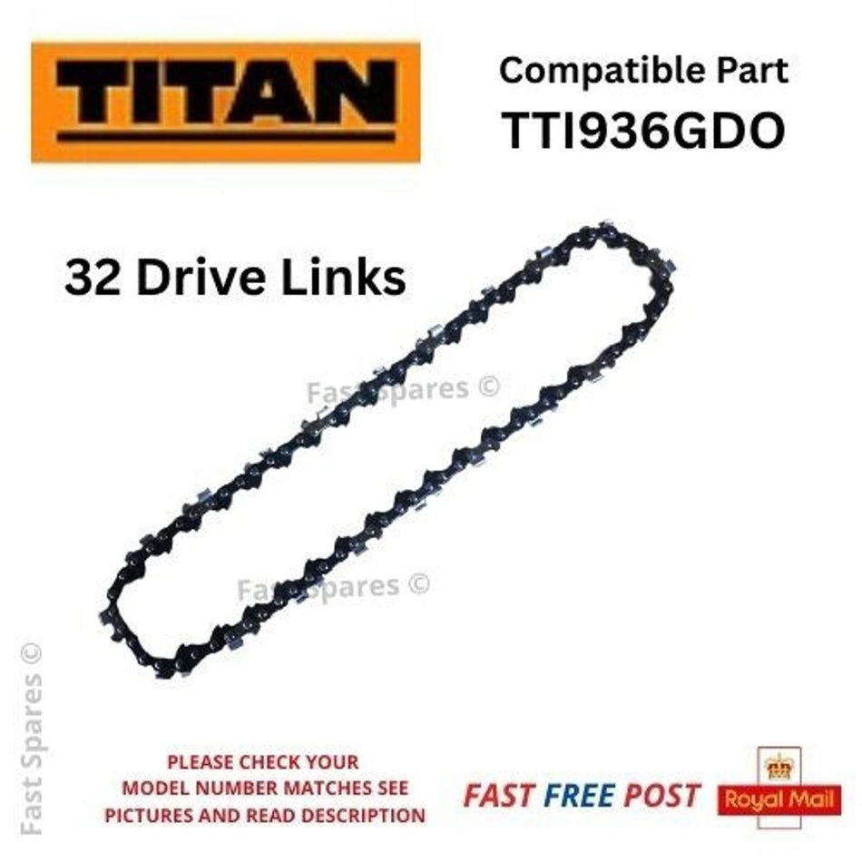 TITAN TTI936GDO Mini Chainsaw 18v Replacement Chain 33 Drive Links FAST POST