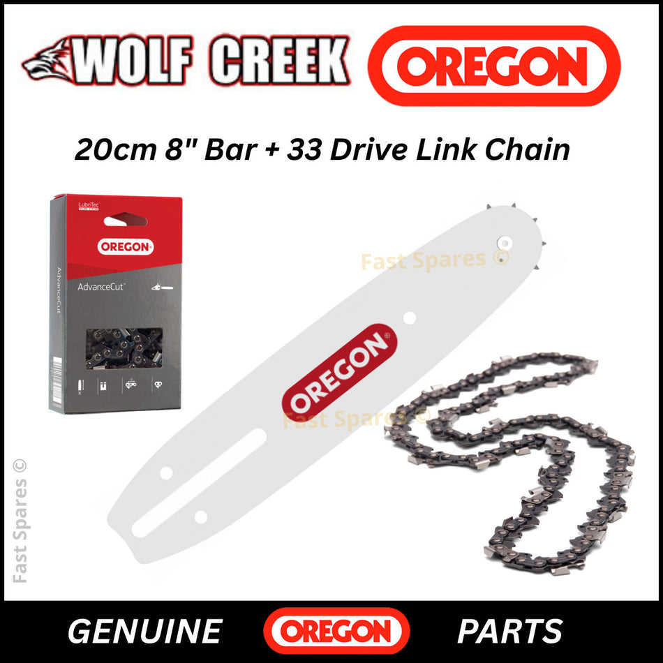 Wolf Creek PT75 Pole Saw Genuine OREGON Chainsaw Bar 8" + Chain FAST POST