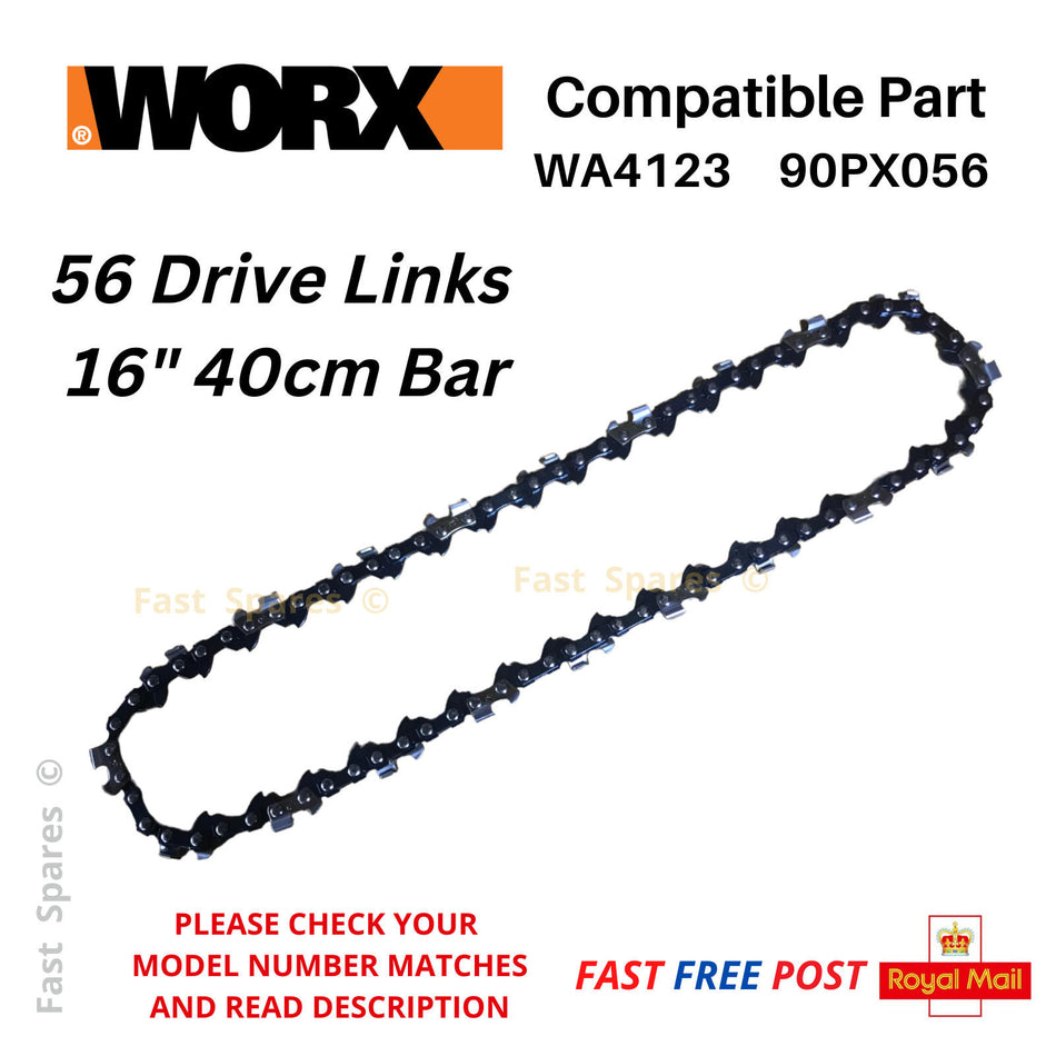 Worx WG385E WG385E.9 WA4123 Chainsaw Chain 56 Drive Links