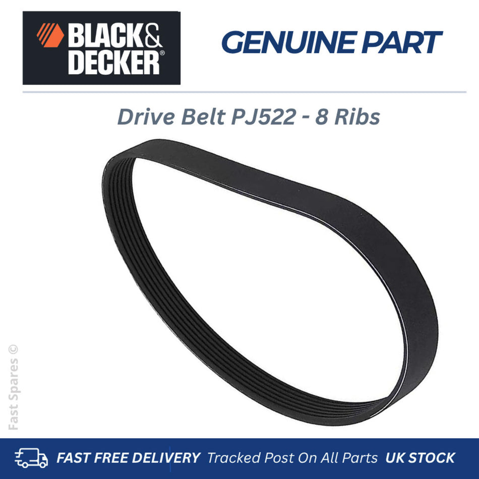 Black + Decker BEMW461BH Lawnmower GENUINE drive belt PJ522 8 Ribs FAST POST