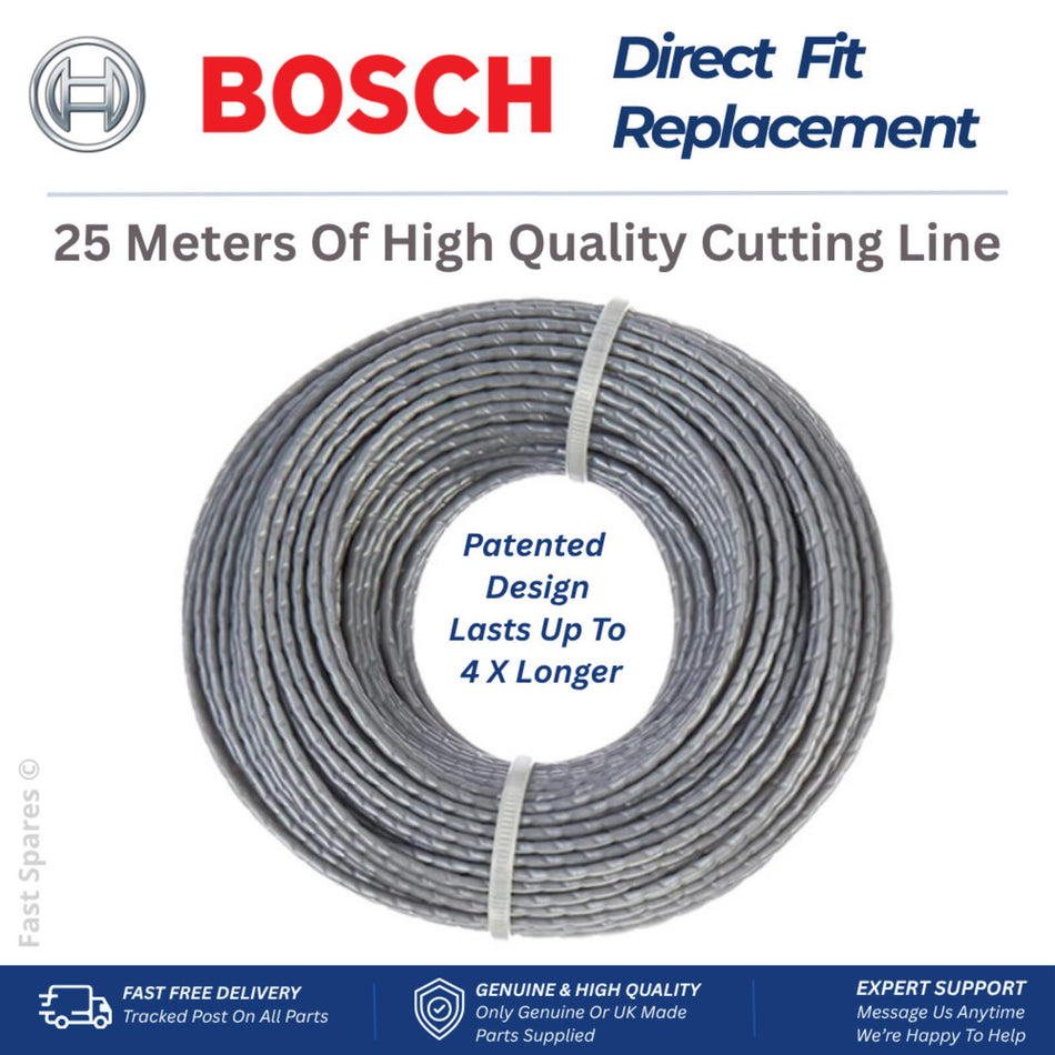 BOSCH Easy Grass Cut High Quality Strimmer Line Wire Cord 25m x 1.5mm FAST POST