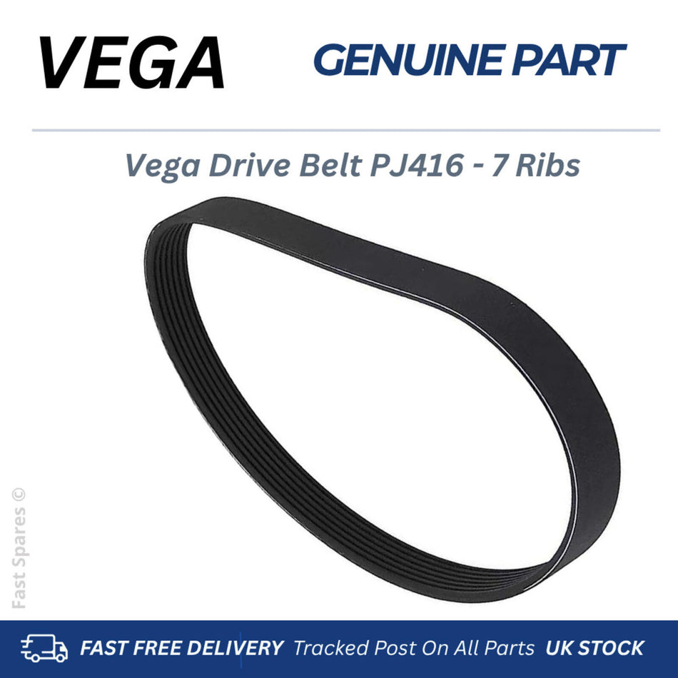 VEGA Drive Belt  7PJ416, PJ416  Genuine Vega Part FAST POST