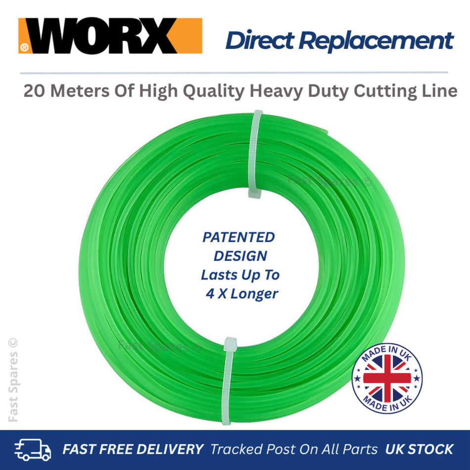 WORX WG173E.9  Spool Re-Wind Line  Heavy Duty 20 Meter Roll Trimmer FAST POST