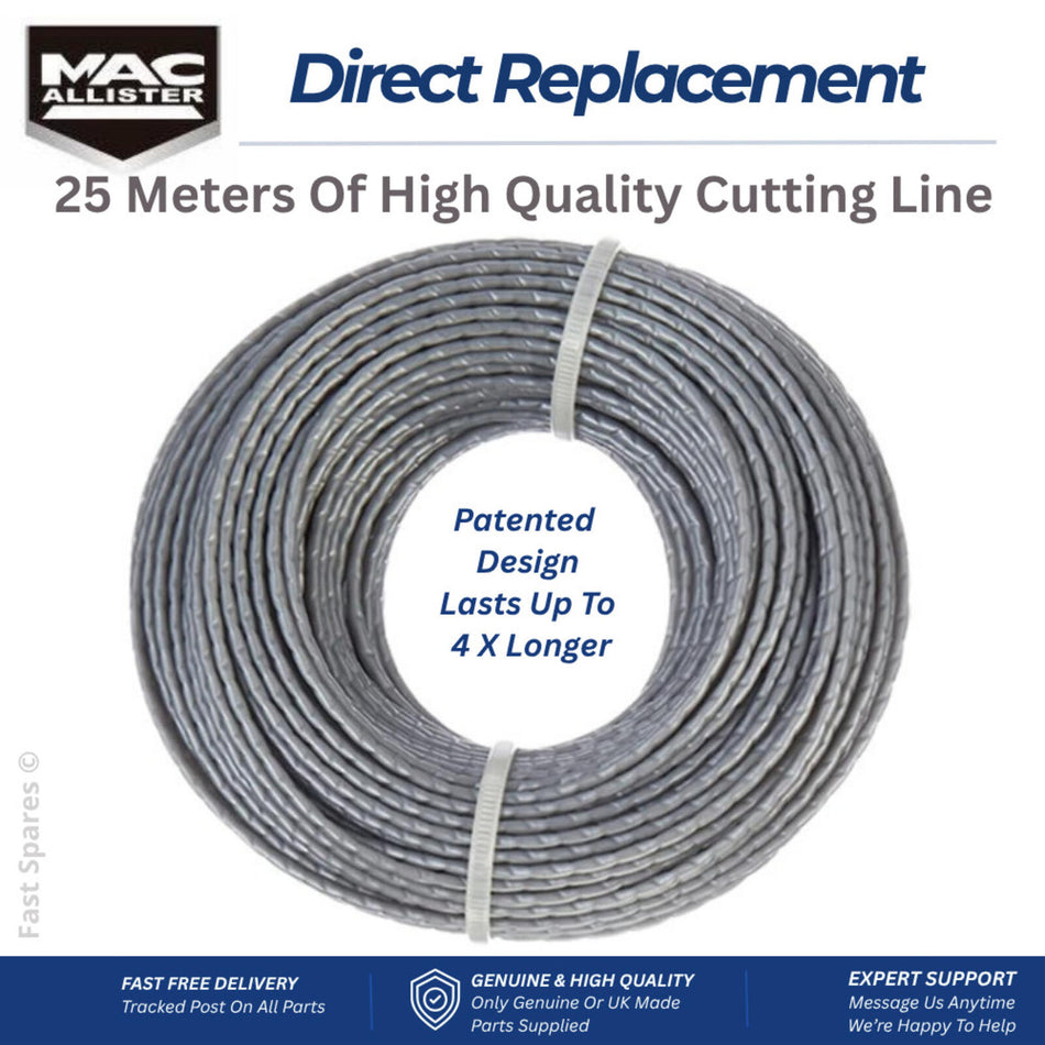 Mac Allister MGTP18Li High Quality Strimmer Trimmer Line 25m x 1.5mm FAST POST