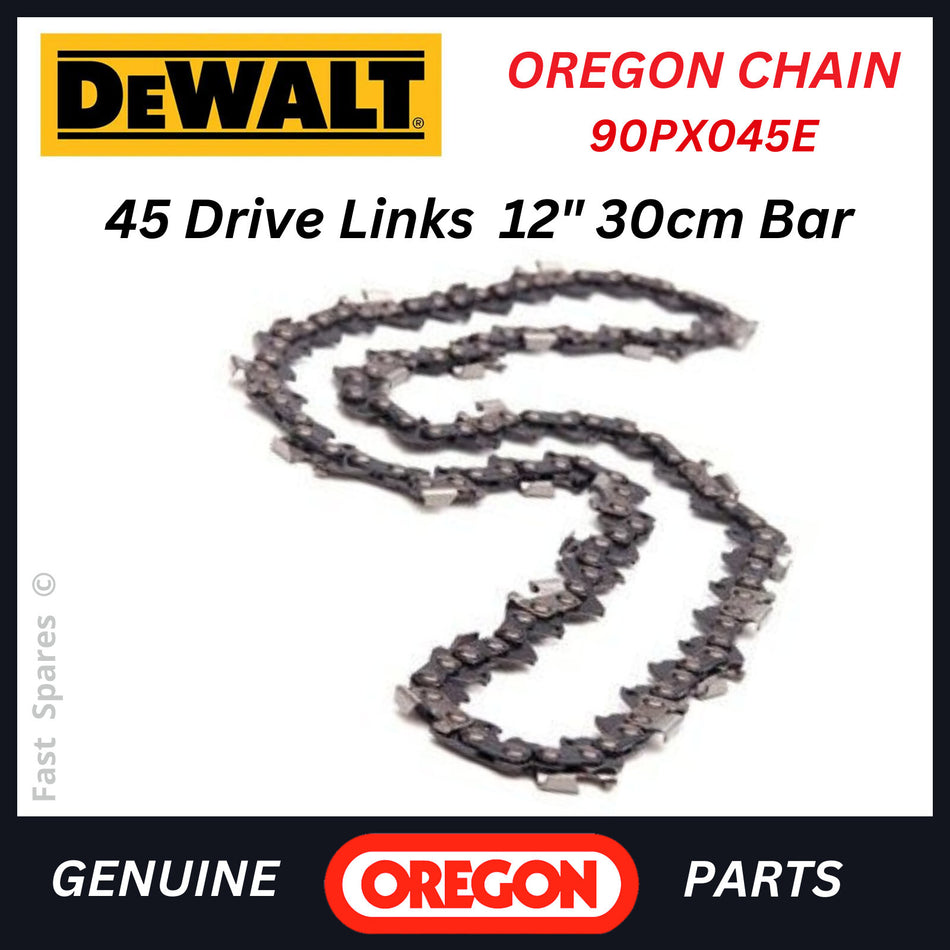 DeWalt DCMCS565N-XJ OREGON Chainsaw Chain 30cm 12" Bar 45 Drive Links FAST POST