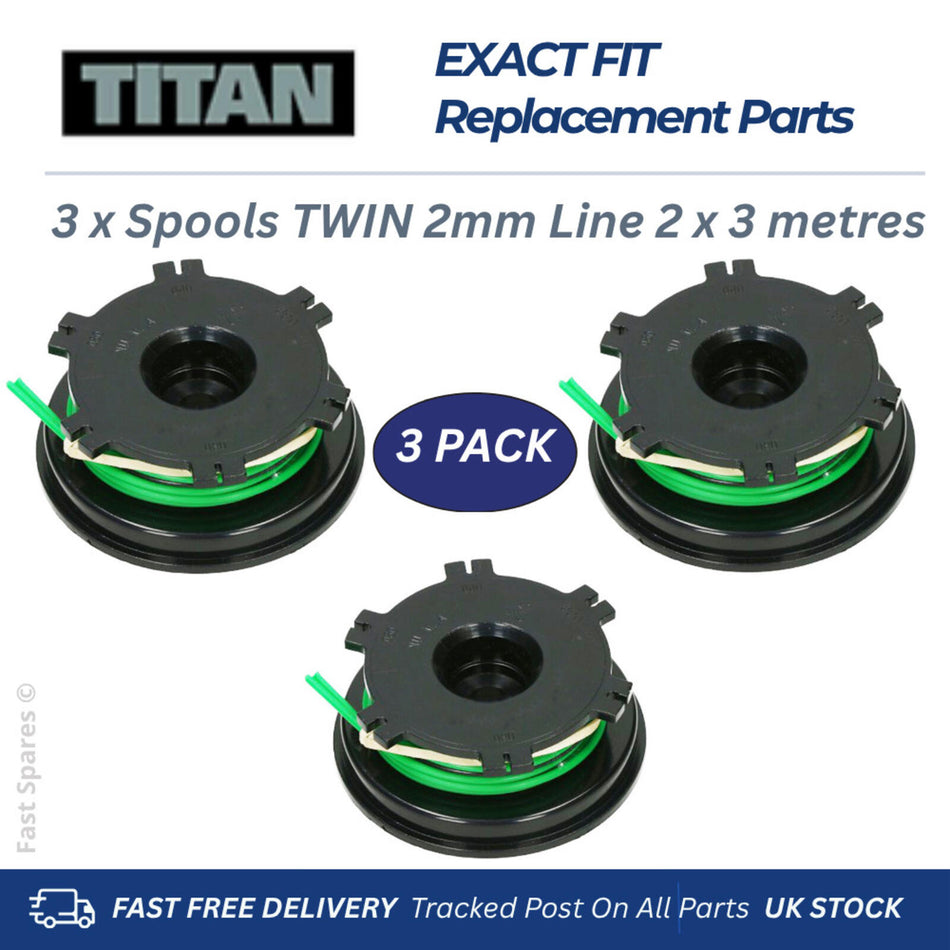 TTL488GDO Spool & Line for TITAN SCREWFIX Trimmer Strimmer FAST UK POST x 3