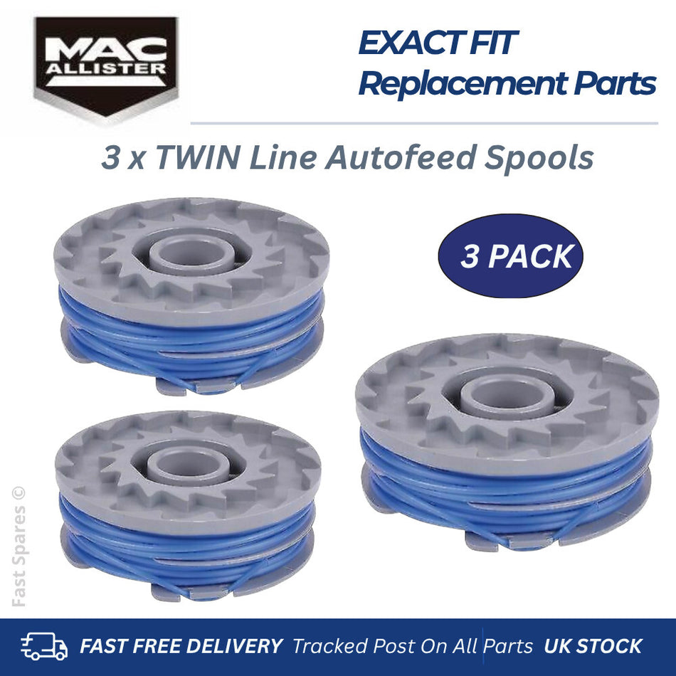 Mac Allister MGTP430 MGTP600 Strimmer Trimmer Spool Line Fast UK Postage x3
