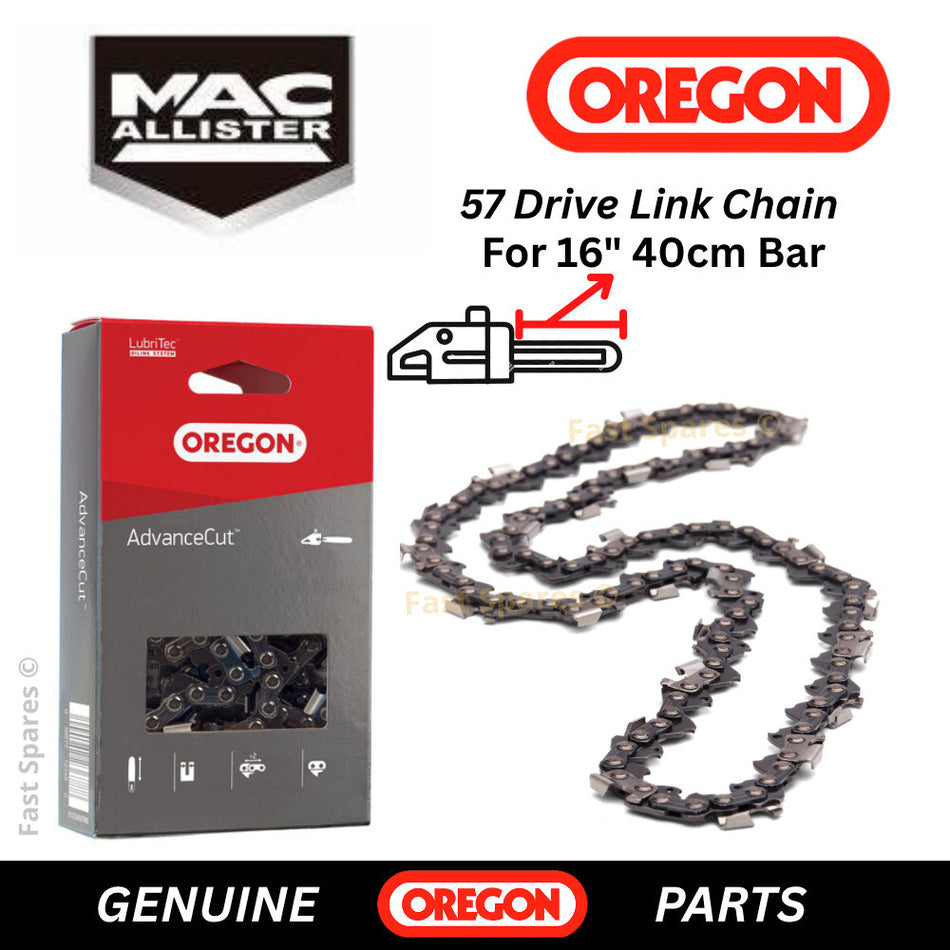 MacAllister  MCSWP40-2 Replacement Chain For 40cm (16") Bar 57 D/Links FAST POST