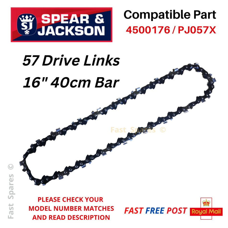 Spear & Jackson GCS400N  Chainsaw Chain 40cm (16") Bar 57 Links FAST POST
