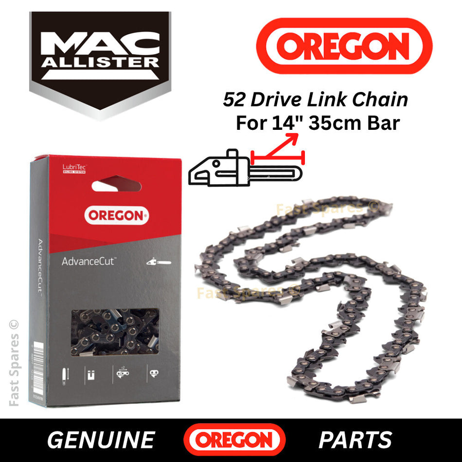 MacAllister MCSWP1800 Replacement OREGON Chainsaw Chain 52 Drive Links FAST POST