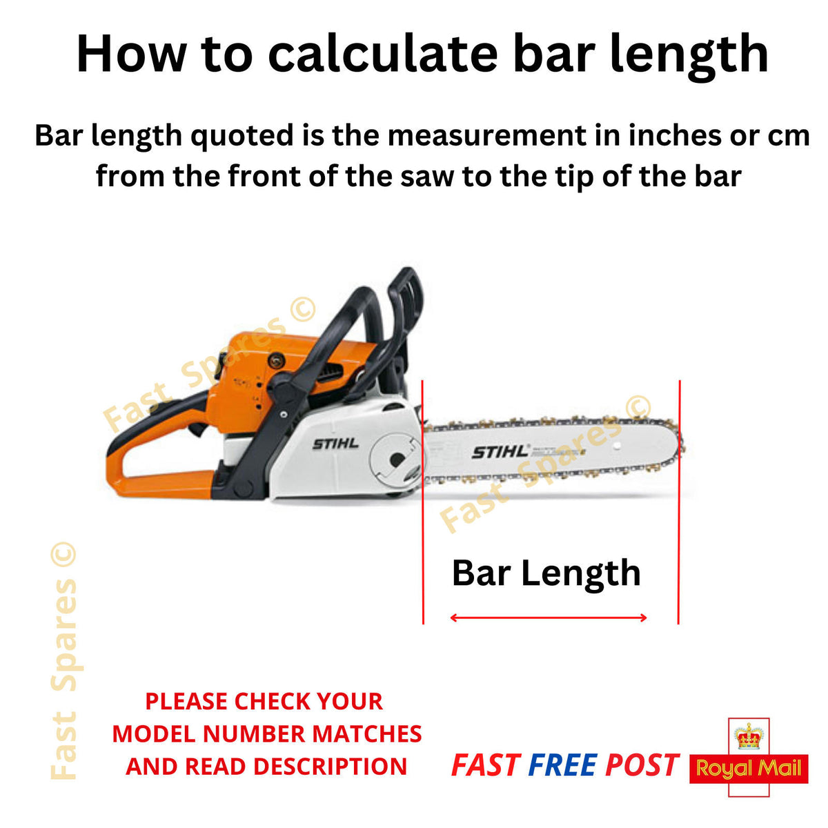 MacAllister MCS3635-Li 36V Cordless Chainsaw Chain 90PX052 FAST POST ...