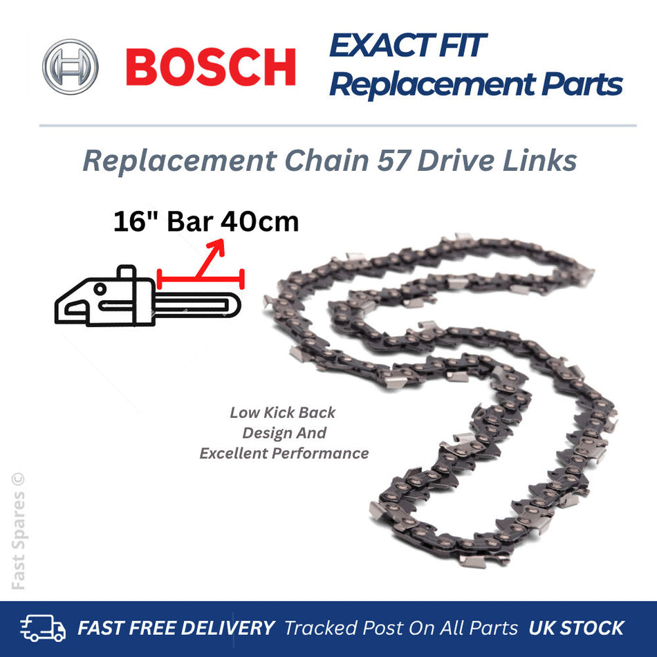 BOSCH AKE40B Replacement Chain 57 Drive Links Fits 40cm 16" Bar FAST POST