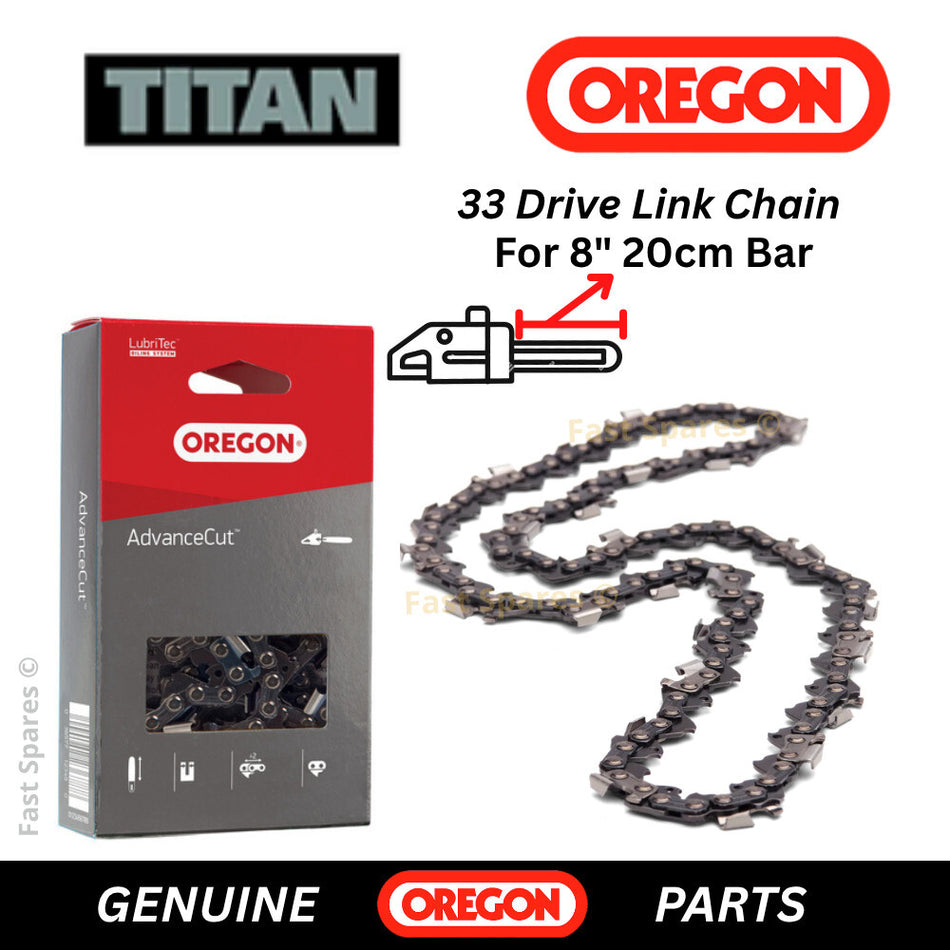 TITAN TTK587GDO Pole Saw OREGON Chain 20cm 8" 33 D/Links  FAST POST