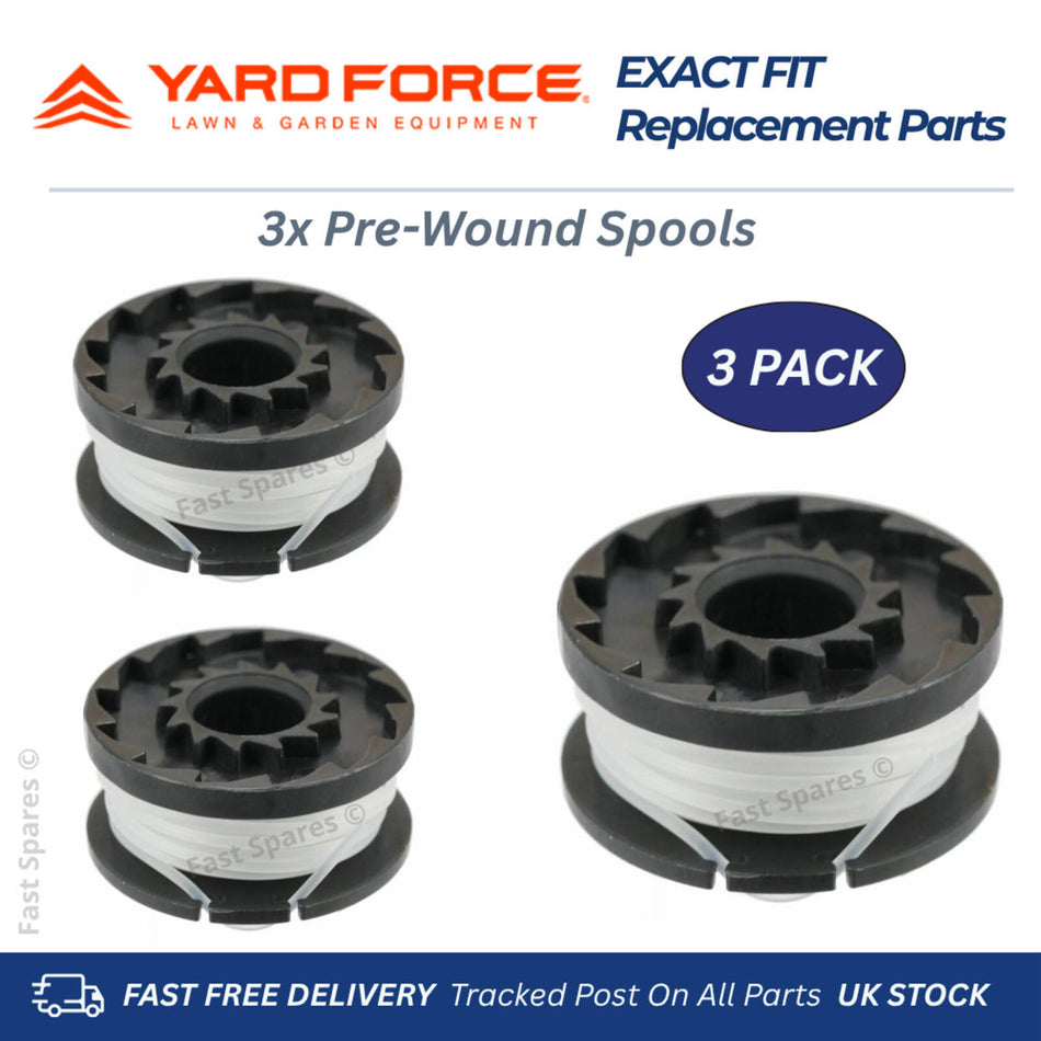 Yard Force NOF-GT-300/36-A Spool & Line For Strimmer Trimmer FAST POST x3
