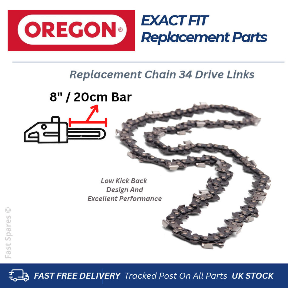 OREGON PS250 Replacement Chainsaw Chain Cordless Pole Saw 34 D/L FAST POST