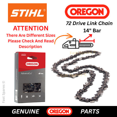 STIHL MS151, MS151T Chain Genuine OREGON 72 Drive Links To Fit 14" Bar FAST POST