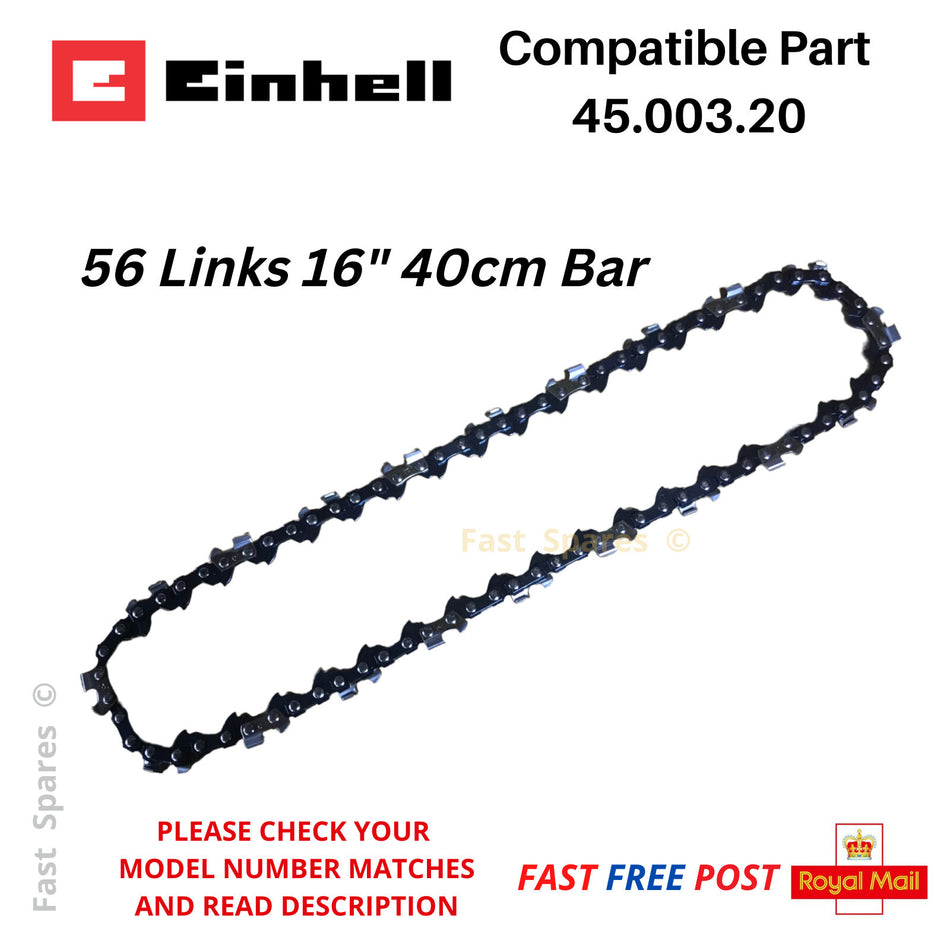 Einhell GH-EC2040 Chainsaw Chain For 40cm 16" Bar 56 Drive Links  FAST POST