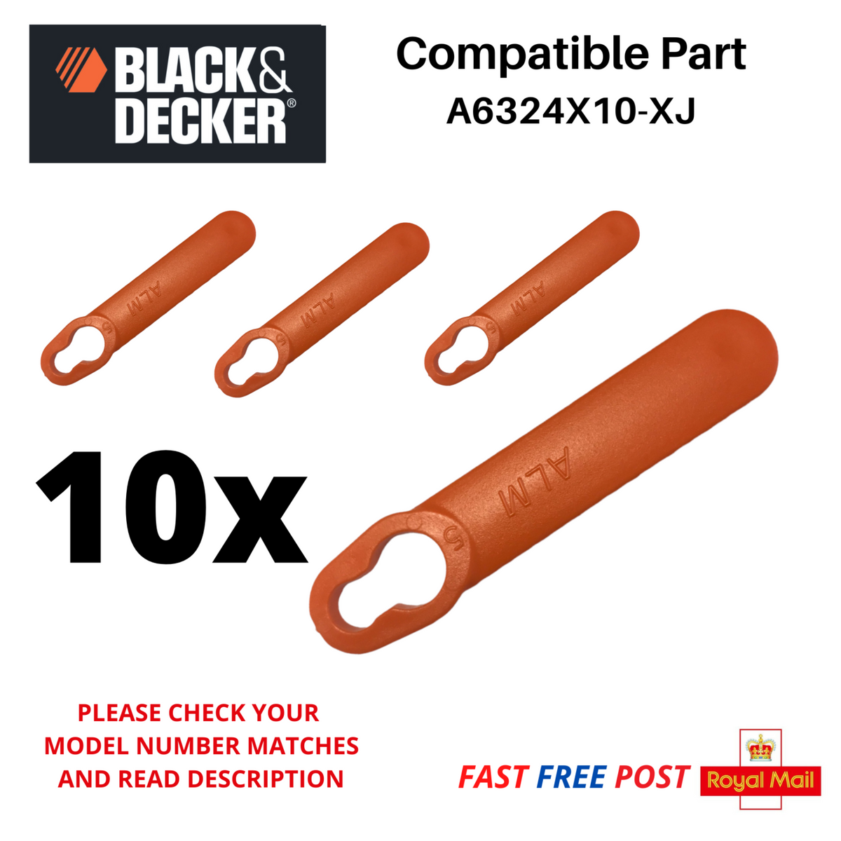 BEMWH551 Black & Decker B&D Hover Mower Plastic Cutting Blades Image 1