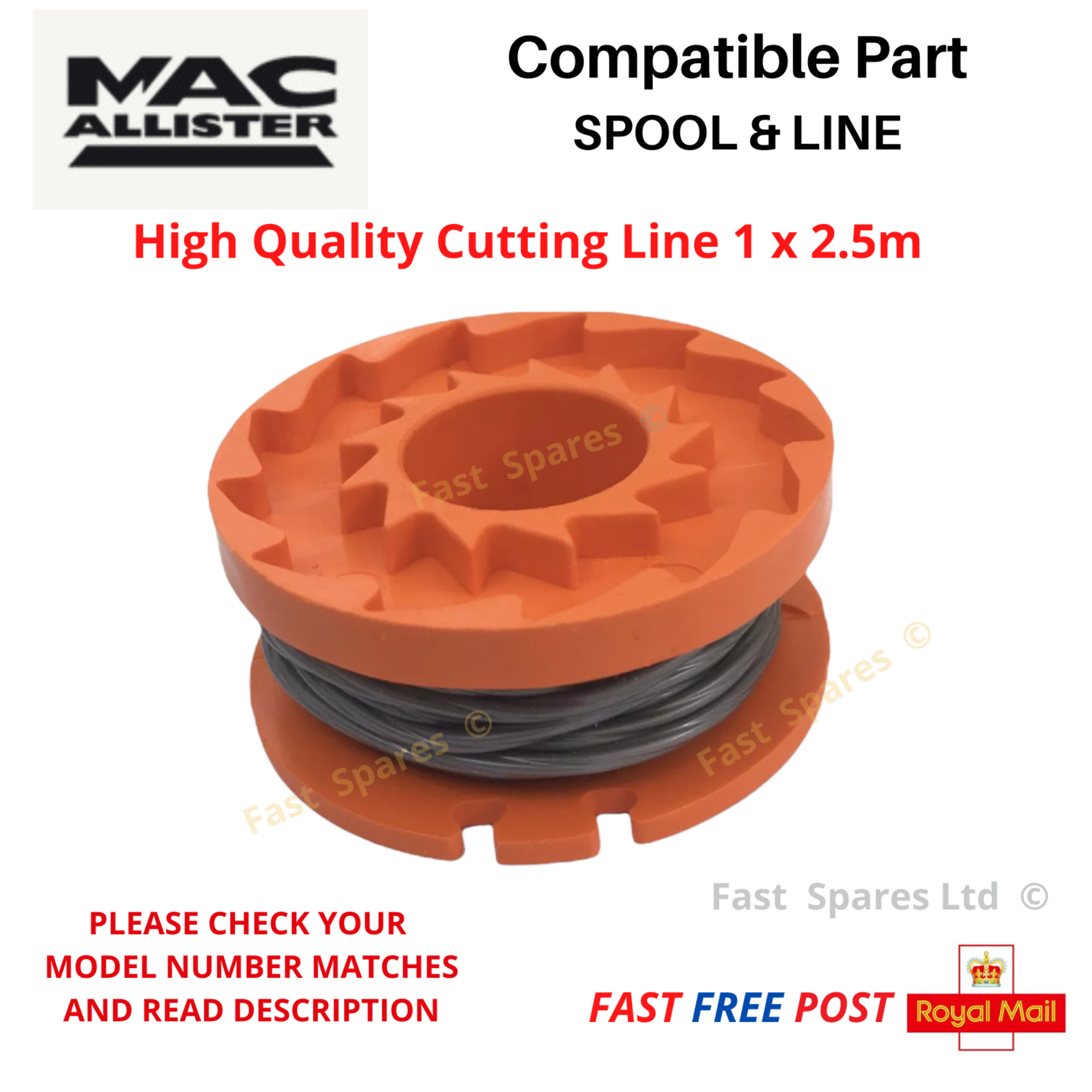 Mac Allister MGTP 18Li Strimmer Trimmer Spool & Line x3 FAST POST 