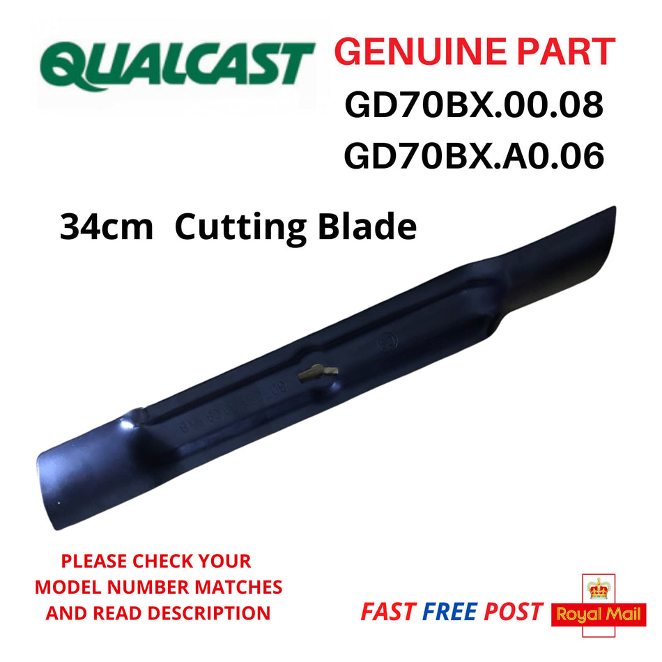 QUALCAST MEB1234M Lawnmower  34cm Metal Cutting Blade GENUINE PART - FAST POST