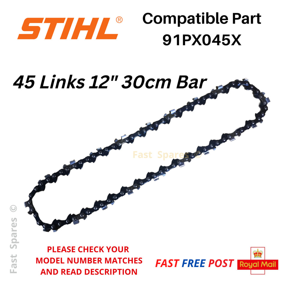 STIHL 009, 010, 011,  012, 015 Chainsaw Chain  91PX045X FAST POST