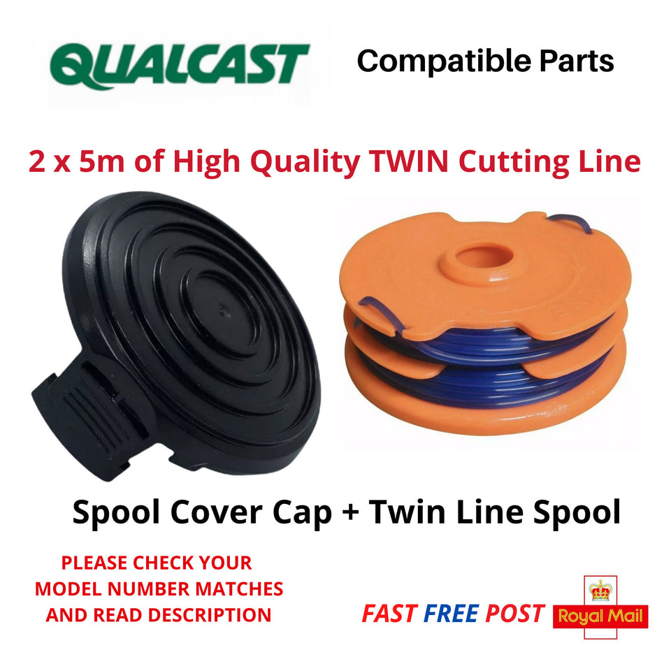 QUALCAST GGT4502 Spool & Line + Cover Cap GT30 450w Strimmer Trimmer FAST POST