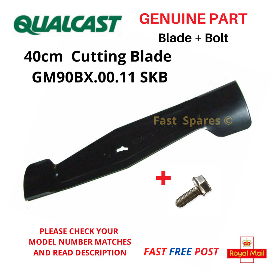 Lawnmower Blade 40cm Qualcast RM40 MEB1640M RM40 MEB1840M GM90BX.00.11 FAST POST