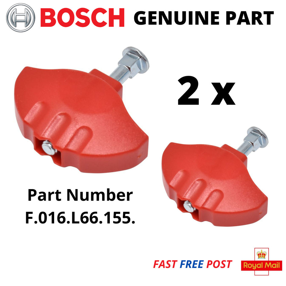 2 x BOSCH Lawnmower ROTAK 32-12 Handle Wing Nut & Bolt Screw Fixing Kit