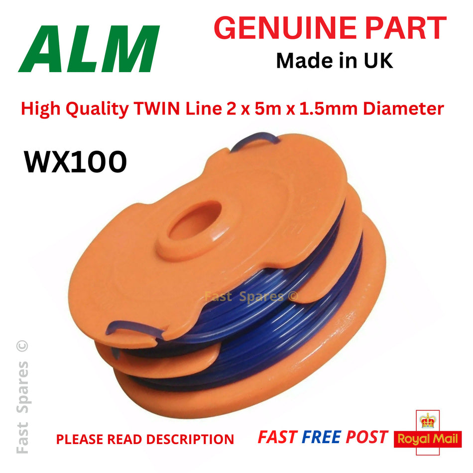 WX100 ALM  Genuine Twin Line & Spool for Mac Allister Titan McGregor FAST POST